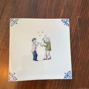 Vintage Folke & Meltzer ceramic tile trivet